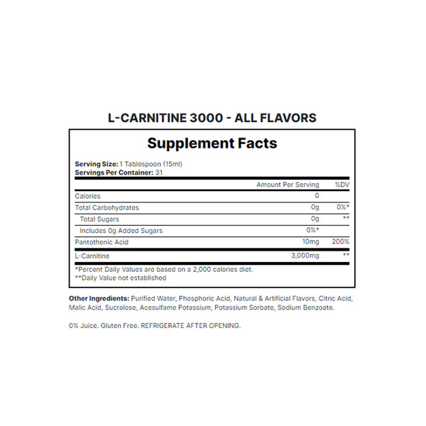 gat l carnitine 3000 L-Carnitine mg Liquid L Carnitine Tablets & Capsules