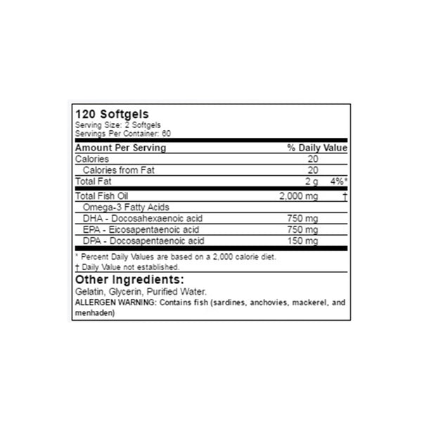JYM Omega Fish Oil 120 Caps Beastmode Nutrition