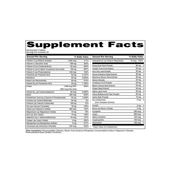 Rule 1 Women's Train Daily Multivitamin 60 Tabs