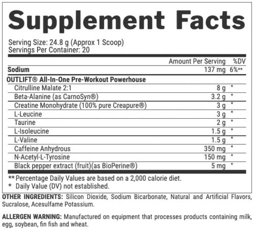 Nutrex Outlift Pre-Workout Powder