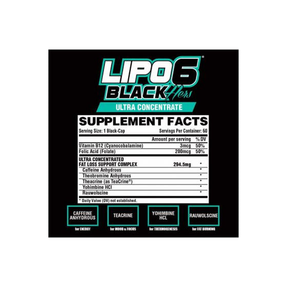 Nutrex Lipo-6 Hers Ultra Concentrate 60 Liq Caps