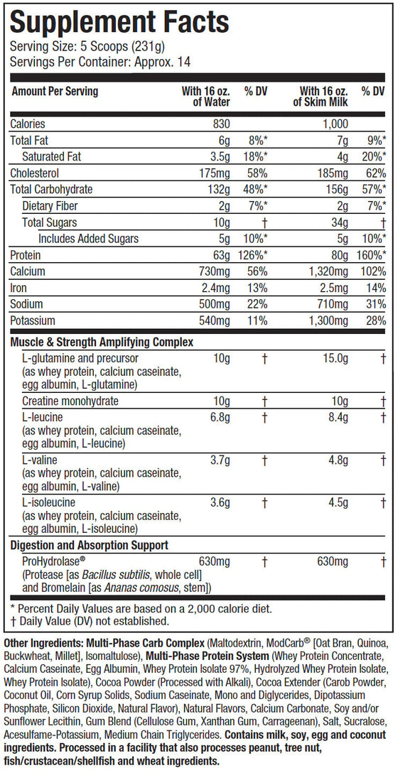 MT MassTech Elite Weight Gainer